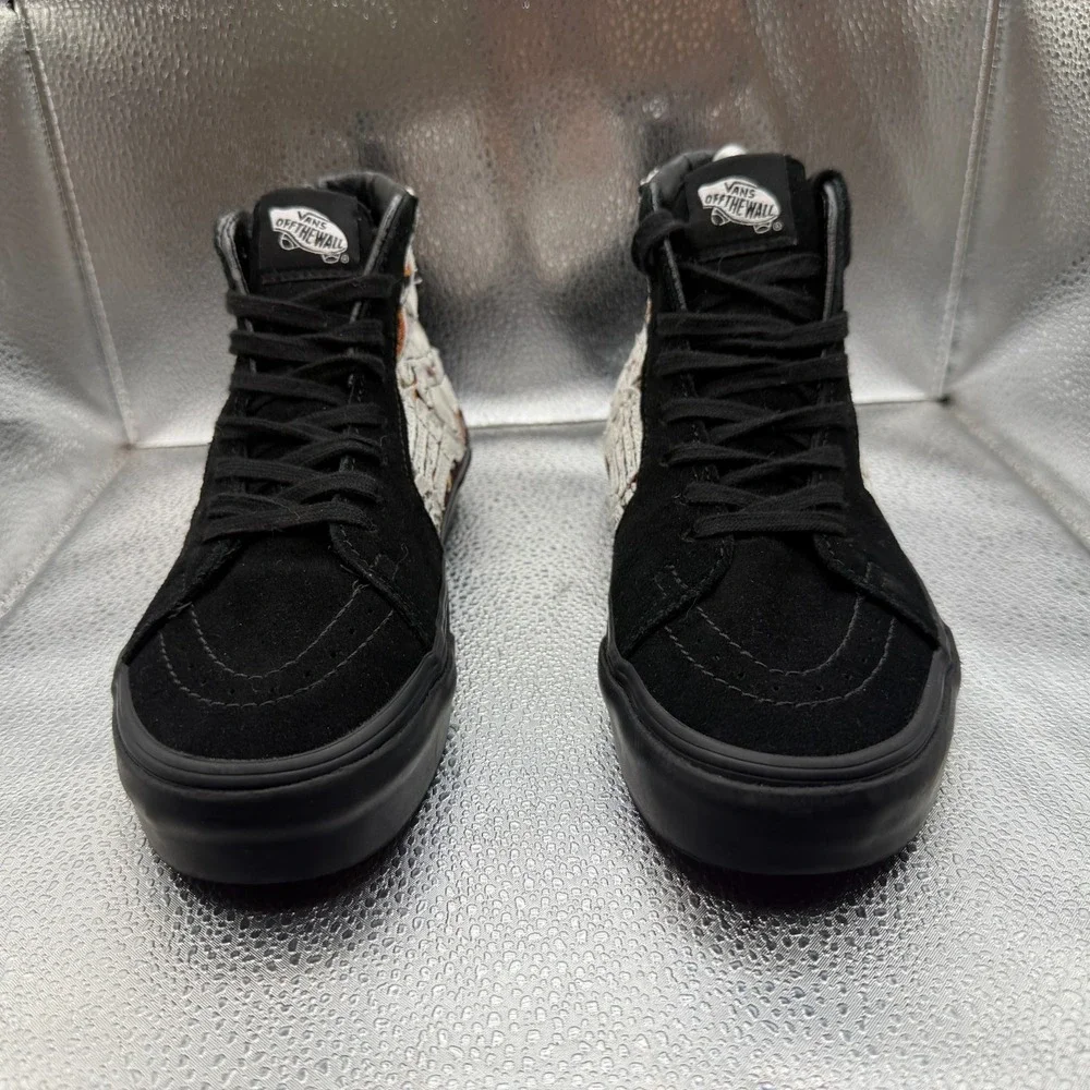 Size M5/W6.5 VANS Sk8-Hi Black White Unisex Comfort Lace Up Athletic‎ Sneakers